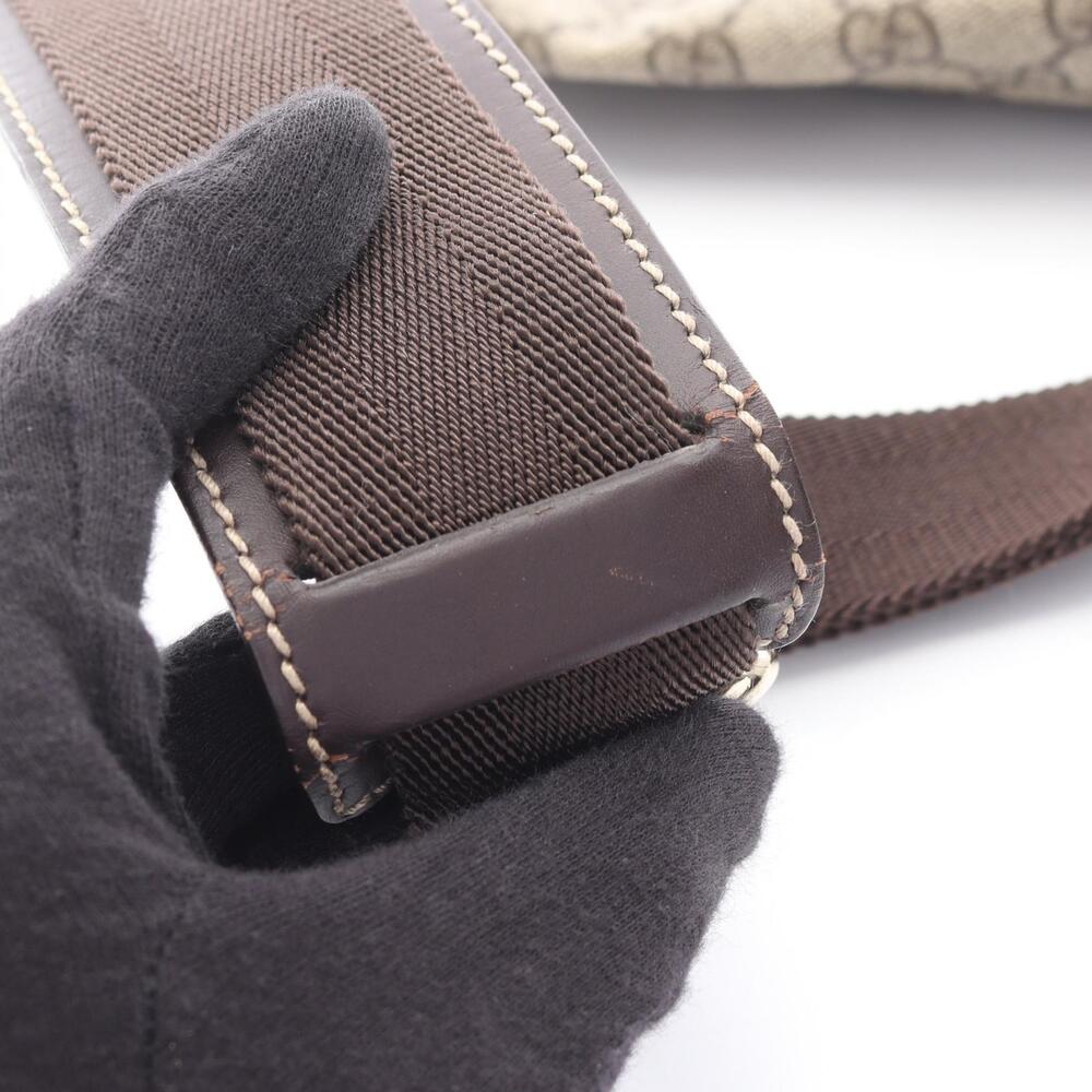 Gucci GG Supreme Waist Bag Body Bum Crossbody Belt Canvas Leather Beige Brown - Picture 6 of 9